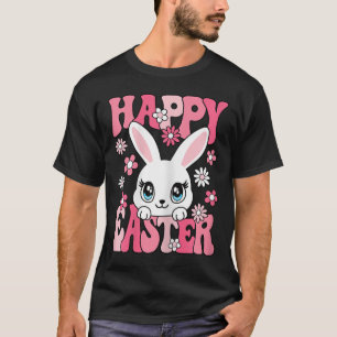 T-shirt Lapin de Pâques Joyeux Femmes Filles Enfants