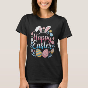 T-shirt Lapin de Pâques Joyeux Printemps Œuf de Pâques Che