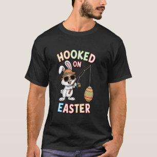 T-shirt Lapin de Pâques mignon pêchant des œufs Fun Holida