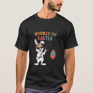 T-shirt Lapin de Pâques mignon pêche attrape Œufs Amusemen