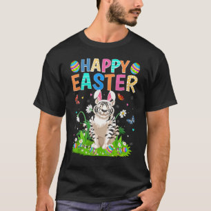 T-shirt Lapin de Pâques œuf drôle de Tigre blanc Lapin de