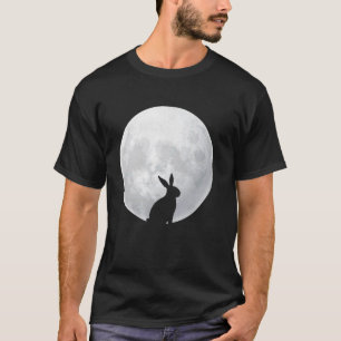 T-shirt Lapin de Pâques Pleine Lune Minimaliste Jour de Pâ