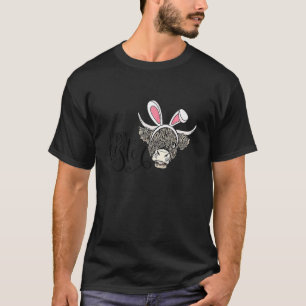 T-shirt Lapin de Pâques Vache Filles de Vache Joyeuse Fête