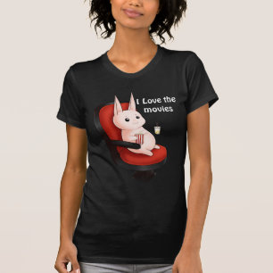 T-shirt Lapin de salle de cinéma de Kawaii