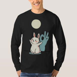 T-shirt Lapin drôle marionnettes ombres main humour pop ar