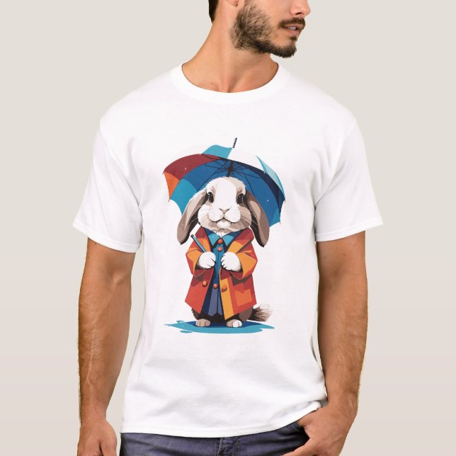 T-shirt Lapin du jour de pluie (Devant)