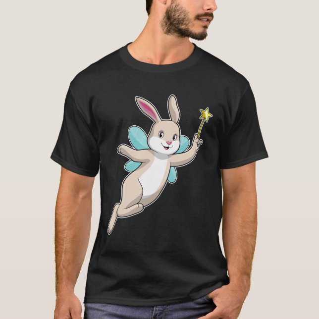 T-shirt Lapin en fée avec baguette magique (Devant)