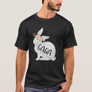 T-shirt Lapin Gaga Famille Florale assortie Lapin de Pâque
