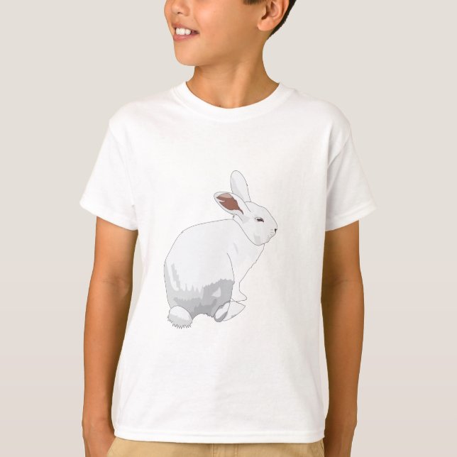 T-shirt Lapin géant flamand blanc (Devant)