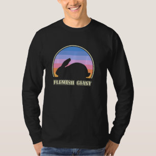 T-shirt Lapin géant flamand Vintage coucher de soleil lapi