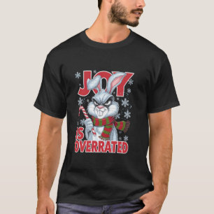 T-shirt Lapin Grincheux LA JOIE EST SURÉVALUÉE Humour de N