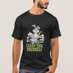 T-shirt Lapin Grincheux NETTOIE CECI TOI-MÊME Humour Bébé