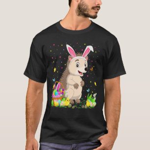 T-shirt Lapin Hérisson de Pâques Chasse aux oeufs Hérisson