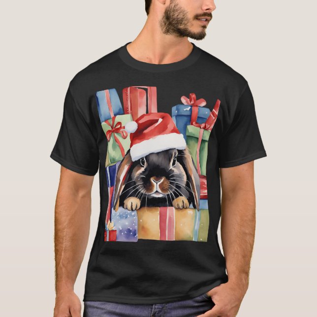 T-shirt Lapin Lapin Lapin Lop Noël (Devant)