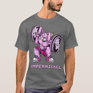 T-shirt Lapin Pumpernickel avec Barbell Bodybuilding