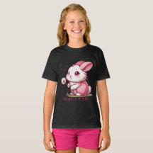 Lapin rose et vœu de pissenlit