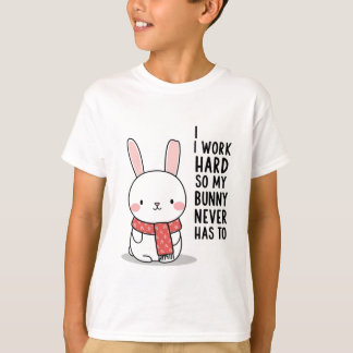 T-shirt lapin surpris - Réaction lapin mignon avec