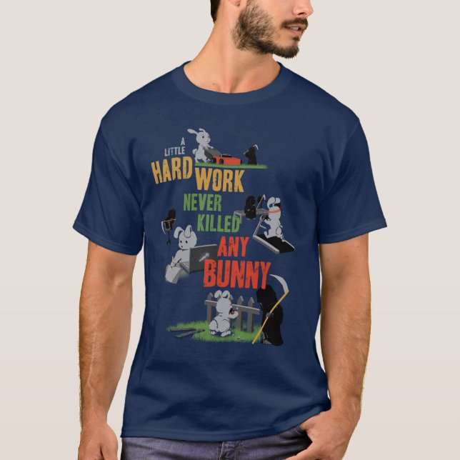 T-shirt Lapin travailleur dur (Devant)