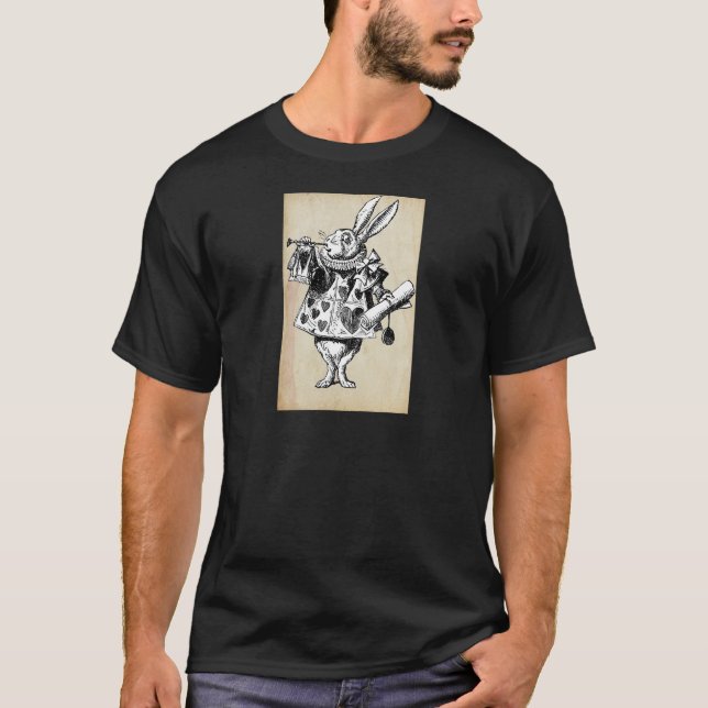 T-shirt Lapin vintage dans les coeurs (Devant)