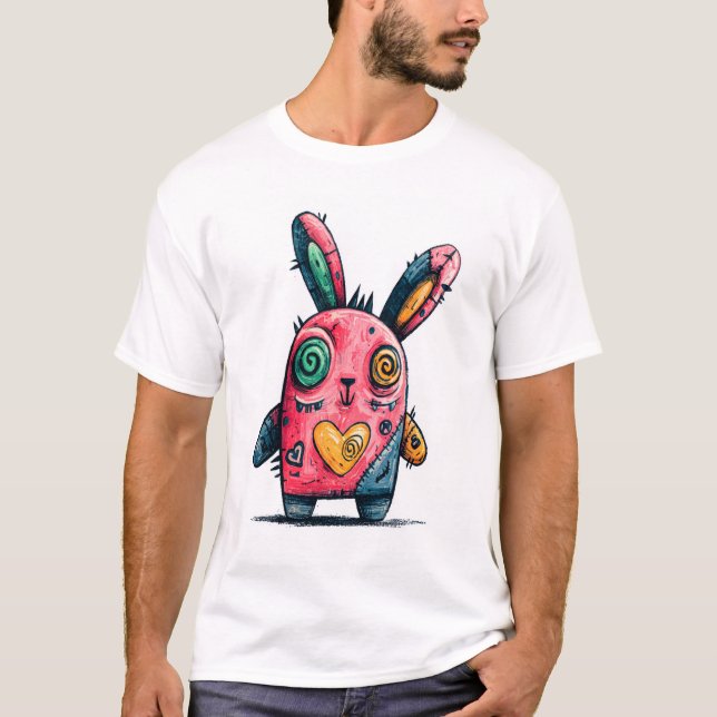 T-shirt Lapin Voodoo - Rêves Spiraux (Devant)
