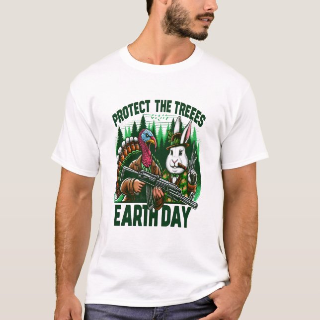 T-shirt Lapins Standoff : Lapin armé et Turquie (Devant)