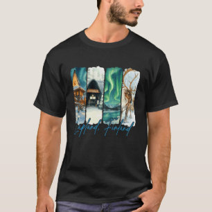 T-shirt Lapland Finland Voyager Voyage Coup de Pinceau Sou