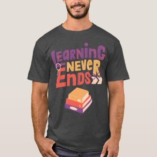T-shirt l'apprentissage n'est jamais fini garçon