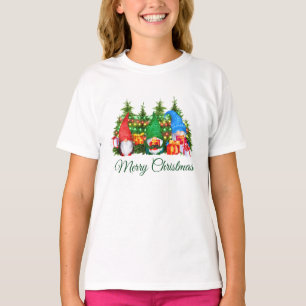 T-shirt L'Aquarelle : les joies de Noël vertes
