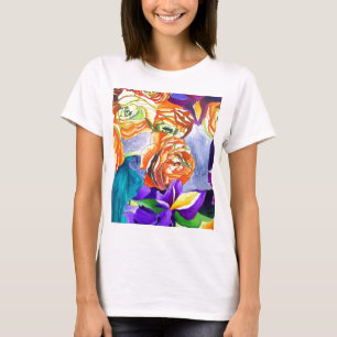 T-shirt L'aquarelle Ranunculus et Iris
