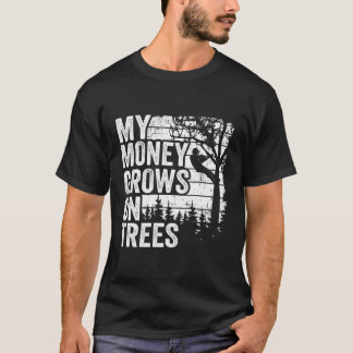 T-shirt L'arboriculteur grimpeur d'arbres Mon argent pouss