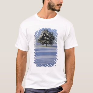 T-shirt L'arbre dans la neige a couvert le paysage