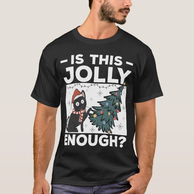 T-shirt L'Arbre De Noël D'Hiver Festif Est Assez Jolly (Devant)