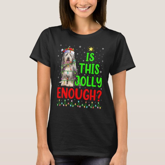 T-shirt L'Arbre De Noël Est Ce Collie Chri Assez Arboré (Devant)