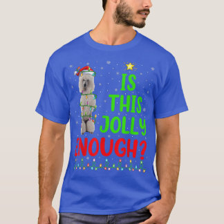 T-shirt L'Arbre De Noël Est Ce Jolly Assez Standard Poodle