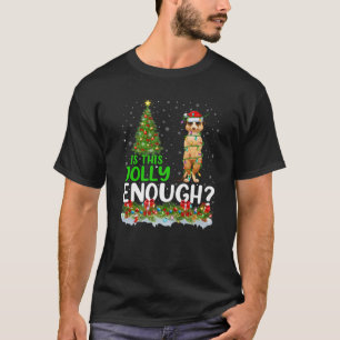 T-shirt L'Arbre D'Éclairage De Noël Est Ce Jolly Assez Mee