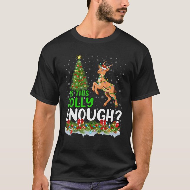 T-shirt L'Arbre D'Éclairage De Noël Est Cette Jolie Antelo (Devant)