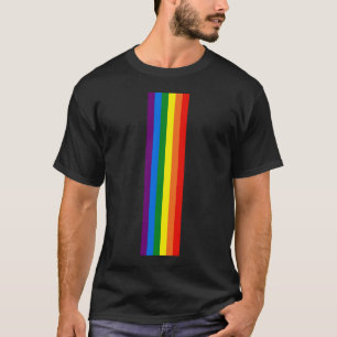 T-shirt L'arc-en-ciel barre l'appui du gay pride LGBT