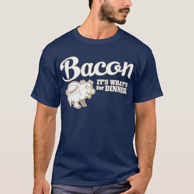 T-shirt lard - il est ce qui est pour le dîner (Devant)