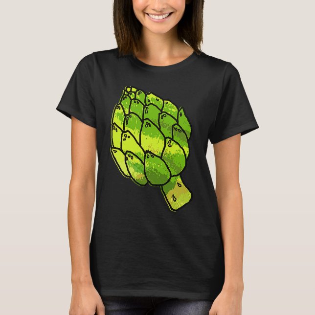 T-shirt Large Botanical Artichokes  Vegetarian (Devant)