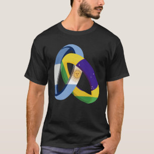 T-shirt L'Argentine Drapeau Brésil Grosse ceinture de mari