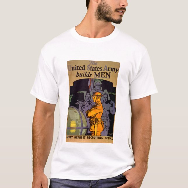 T-shirt L'armée construit des hommes (Devant)