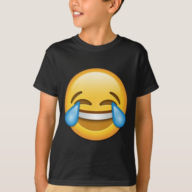 T-shirt Larmes d'emoji de joie drôles (Devant)