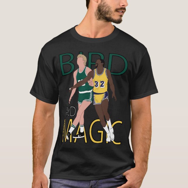 T-shirt Larry Bird And Magic Johnson (Devant)