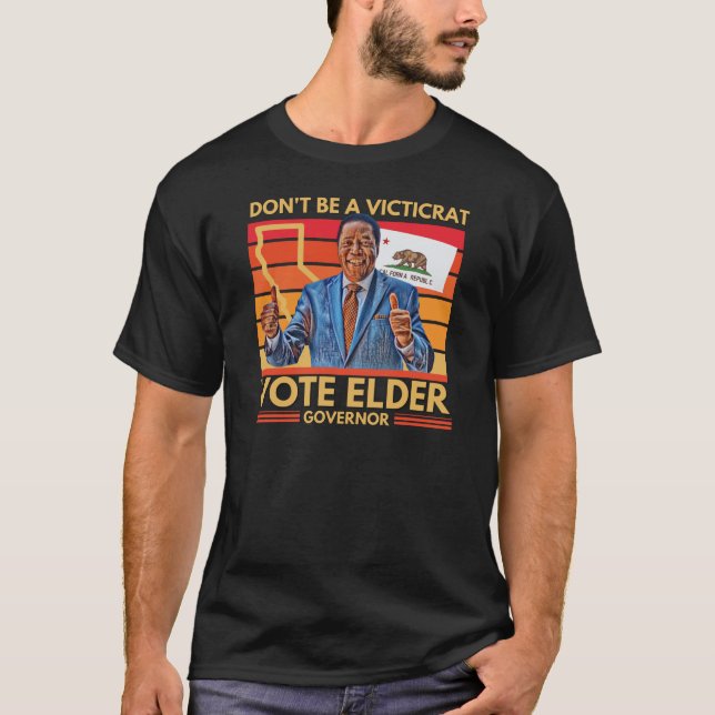 T-shirt Larry Elder, gouverneur de Californie Victicrat T- (Devant)