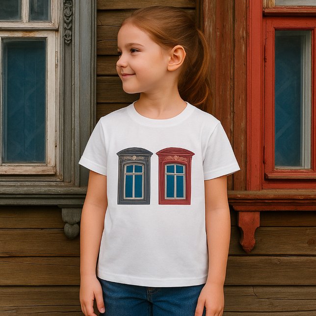 T-shirt L'Art Architectural Ornate De Fenêtre Européenne (Créateur téléchargé)