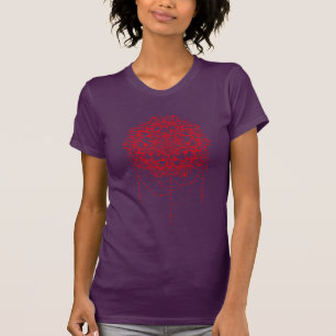 T-shirt L'art bourgogne indien Mandala