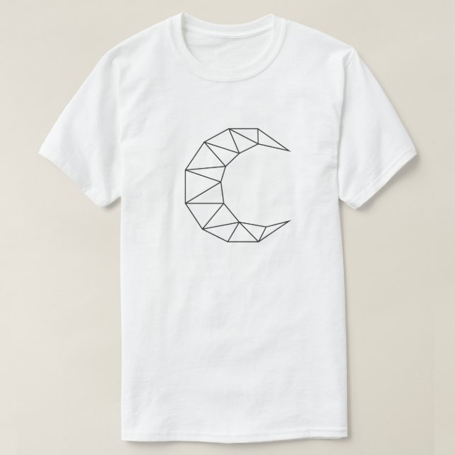 T-shirt L'art de la lune triangle (Design devant)