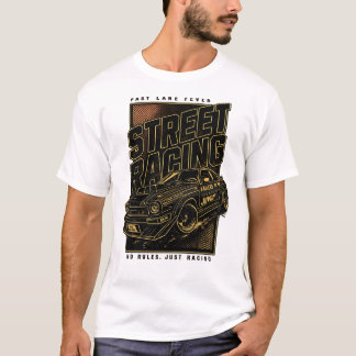 T-shirt L'art de la voiture de sport rétro Fast Lane Fever