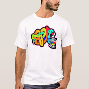 T-SHIRT L'ART DE SOUTERRAIN DE BOÎTE DE JET DE GRAFFITI D