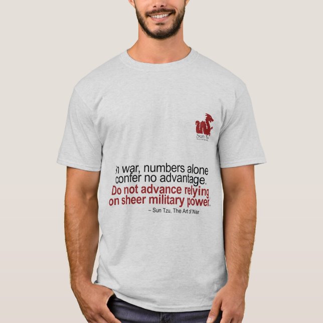 T-shirt L'art de Sun Tzu de la guerre "numérote " (Devant)
